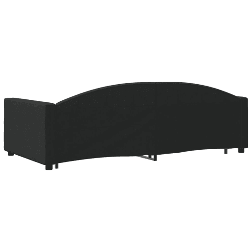 Sofá-cama, Sofá conversível com gavetão 100x200 cm tecido preto Sofá-cama, Sofá conversível com gavetão 100x200 cm tecido preto