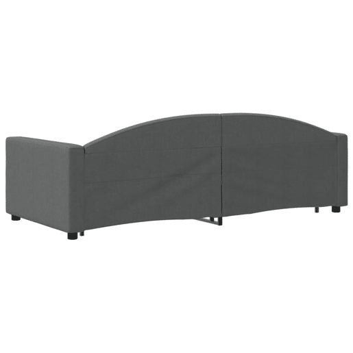 Sofá-cama, Sofá conversível com gavetão 90x200 cm tecido cinzento-escuro