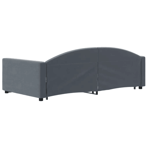 Sofá-cama, Sofá conversível c gavetão e gavetas 90x200 cm veludo cinzento-escuro Sofá-cama, Sofá conversível c gavetão e gavetas 90x200 cm veludo cinzento-escuro
