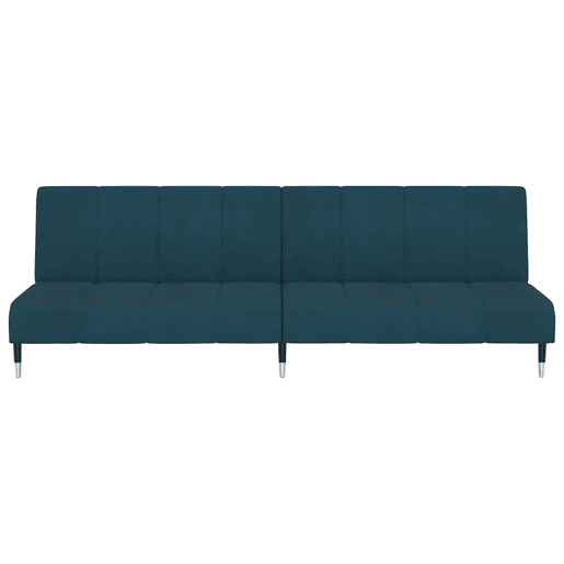 Sofá-cama, Sofá conversível de 2 lugares veludo azul