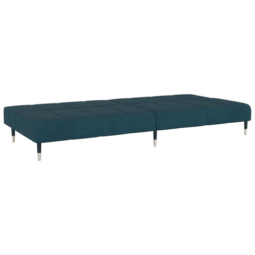 Sofá-cama, Sofá conversível de 2 lugares veludo azul