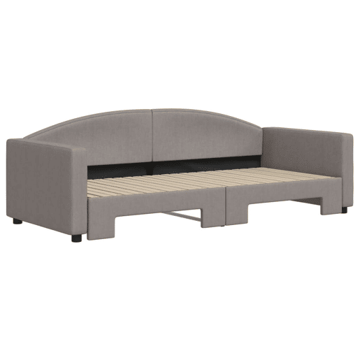 Sofá-cama, Sofá conversível com gavetão 90x200 cm tecido cinzento-acastanhado Sofá-cama, Sofá conversível com gavetão 90x200 cm tecido cinzento-acastanhado