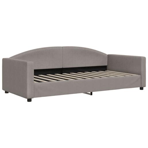 Sofá-cama, Sofá conversível com gavetão 90x200 cm tecido cinzento-acastanhado Sofá-cama, Sofá conversível com gavetão 90x200 cm tecido cinzento-acastanhado