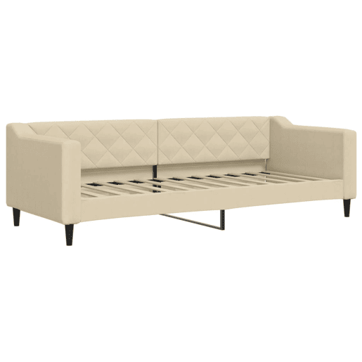 Sofá-cama, Sofá conversível com gavetão e gavetas 80x200 cm tecido cor creme