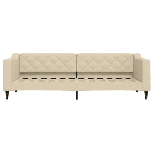 Sofá-cama, Sofá conversível com gavetão e gavetas 80x200 cm tecido cor creme