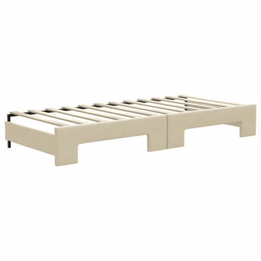 Sofá-cama, Sofá conversível com gavetão e gavetas 80x200 cm tecido cor creme