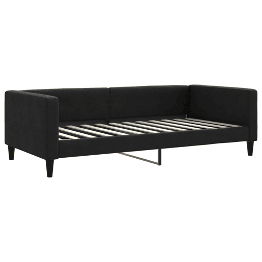 Sofá-cama, Sofá conversível com gavetão 100x200 cm tecido preto