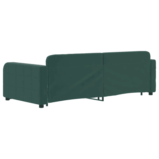 Sofá-cama, Sofá conversível c gavetão e gavetas 90x200 cm veludo verde-escuro Sofá-cama, Sofá conversível c gavetão e gavetas 90x200 cm veludo verde-escuro