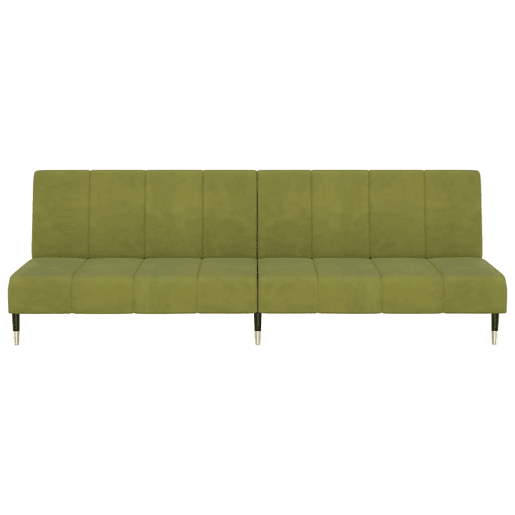 Sofá-cama, Sofá conversível de 2 lugares veludo verde-claro