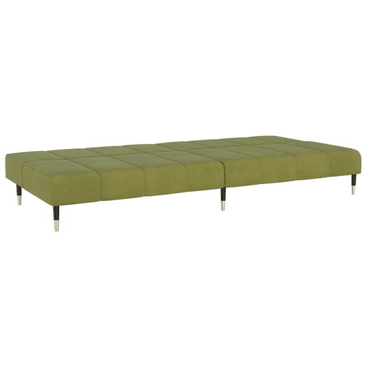 Sofá-cama, Sofá conversível de 2 lugares veludo verde-claro