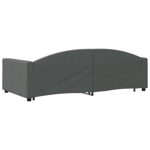 Sofá-cama, Sofá conversível com gavetão 100x200 cm tecido cinzento-escuro