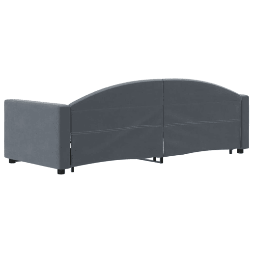 Sofá-cama, Sofá conversível com gavetão 80x200 cm veludo cinzento-escuro Sofá-cama, Sofá conversível com gavetão 80x200 cm veludo cinzento-escuro