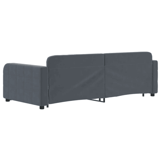 Sofá-cama, Sofá conversível c gavetão e gavetas 90x200 cm veludo cinzento-escuro Sofá-cama, Sofá conversível c gavetão e gavetas 90x200 cm veludo cinzento-escuro