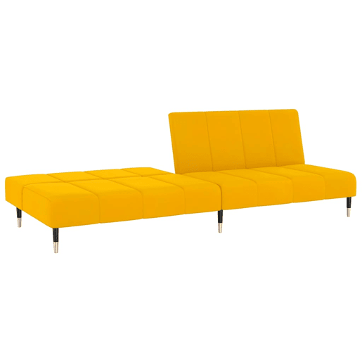 Sofá-cama, Sofá conversível de 2 lugares veludo amarelo