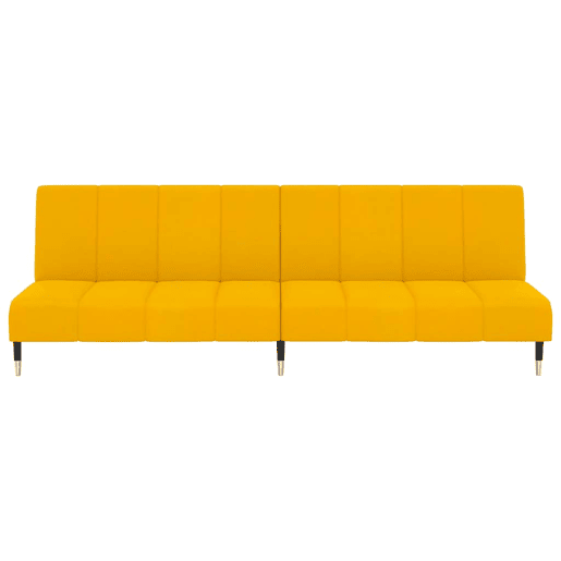 Sofá-cama, Sofá conversível de 2 lugares veludo amarelo