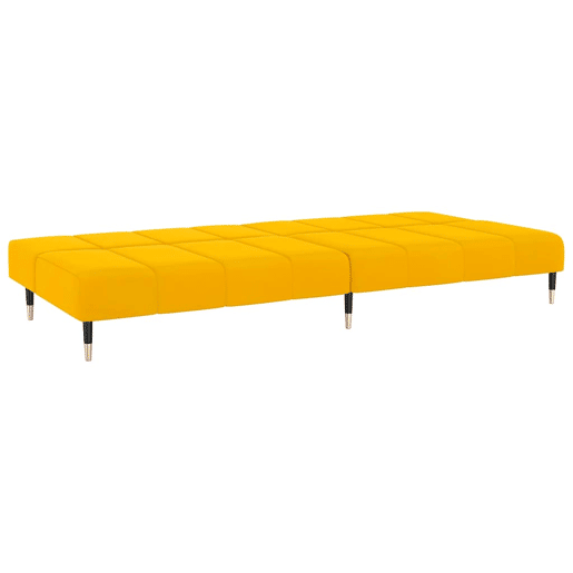 Sofá-cama, Sofá conversível de 2 lugares veludo amarelo