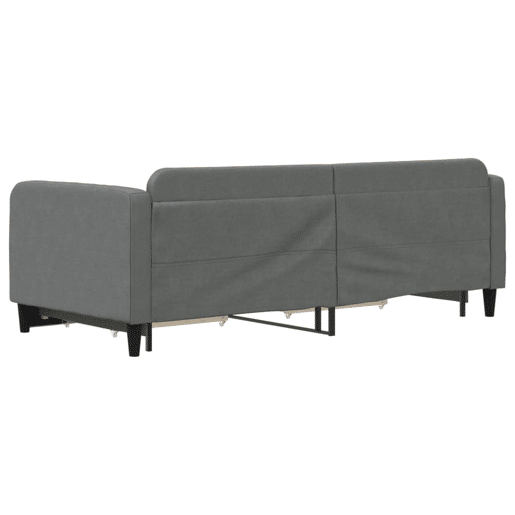 Sofá-cama, Sofá conversível c gavetão e gavetas 90x190 cm tecido cinzento-escuro