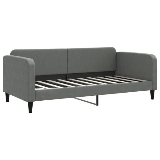 Sofá-cama, Sofá conversível c gavetão e gavetas 90x190 cm tecido cinzento-escuro