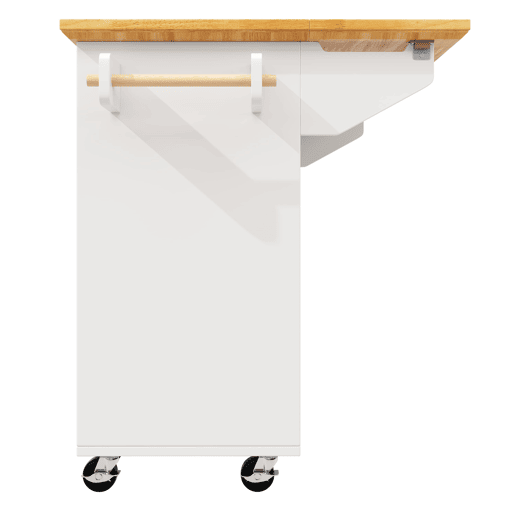 Ilha de cozinha 120x73x93 cm - Móvel com rodas, prateleira ajustável, 2 portas, 5 gavetas, branco Ilha de cozinha 120x73x93 cm - Móvel com rodas, prateleira ajustável, 2 portas, 5 gavetas, branco