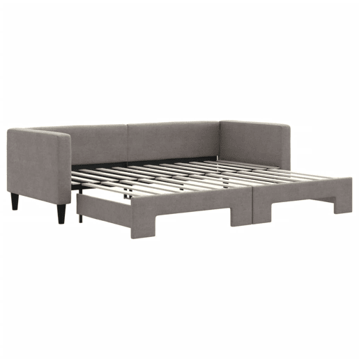 Sofá-cama, Sofá conversível com gavetão 80x200 cm tecido cinzento-acastanhado Sofá-cama, Sofá conversível com gavetão 80x200 cm tecido cinzento-acastanhado