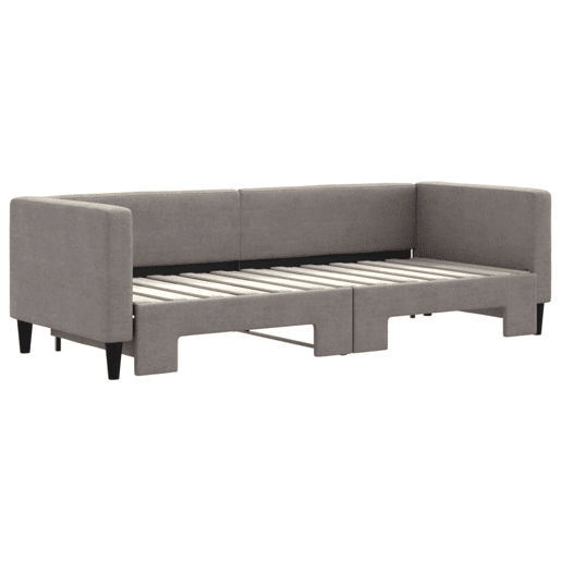Sofá-cama, Sofá conversível com gavetão 80x200 cm tecido cinzento-acastanhado Sofá-cama, Sofá conversível com gavetão 80x200 cm tecido cinzento-acastanhado