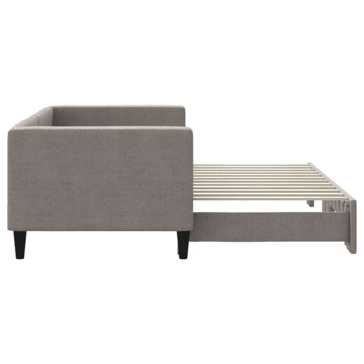Sofá-cama, Sofá conversível com gavetão 80x200 cm tecido cinzento-acastanhado Sofá-cama, Sofá conversível com gavetão 80x200 cm tecido cinzento-acastanhado