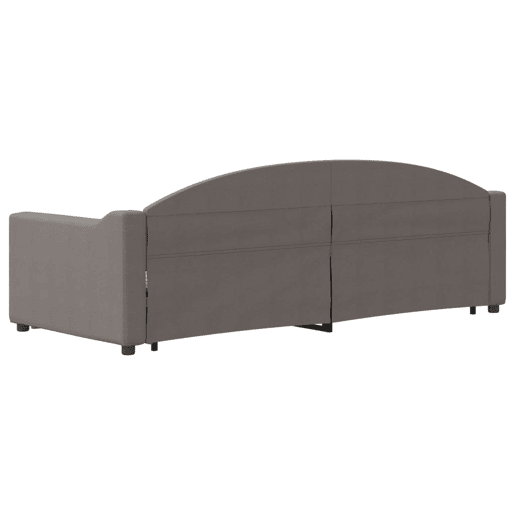 Sofá-cama, Sofá conversível c gavetãogavetas 80x200 cm tecido cinza-acastanhado