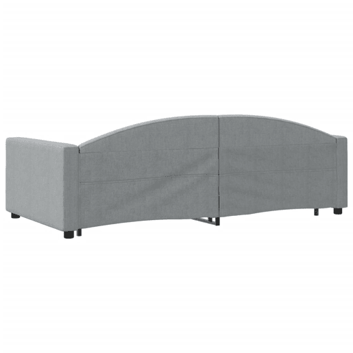 Sofá-cama, Sofá conversível com gavetão 100x200 cm tecido cinzento-claro Sofá-cama, Sofá conversível com gavetão 100x200 cm tecido cinzento-claro