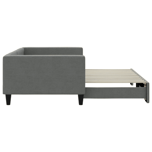 Sofá-cama, Sofá conversível com gavetão 100x200 cm tecido cinzento-escuro Sofá-cama, Sofá conversível com gavetão 100x200 cm tecido cinzento-escuro