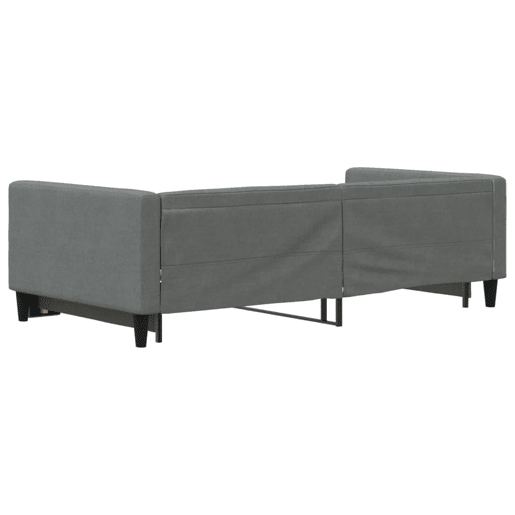 Sofá-cama, Sofá conversível com gavetão 100x200 cm tecido cinzento-escuro Sofá-cama, Sofá conversível com gavetão 100x200 cm tecido cinzento-escuro