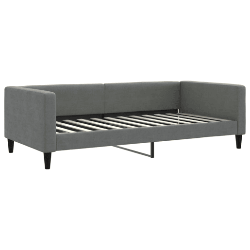 Sofá-cama, Sofá conversível com gavetão 100x200 cm tecido cinzento-escuro Sofá-cama, Sofá conversível com gavetão 100x200 cm tecido cinzento-escuro