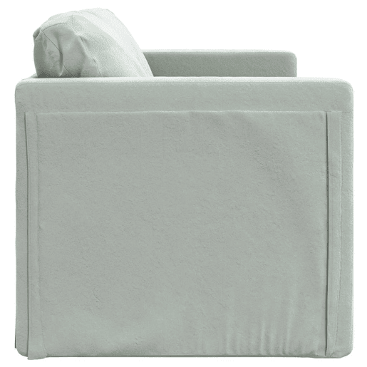 Sofá-cama, Sofá conversível sem pés 122x204x55 cm veludo cinzento-claro
