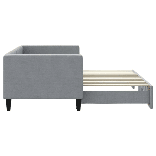 Sofá-cama, Sofá conversível com gavetão 80x200 cm tecido cinzento-claro Sofá-cama, Sofá conversível com gavetão 80x200 cm tecido cinzento-claro