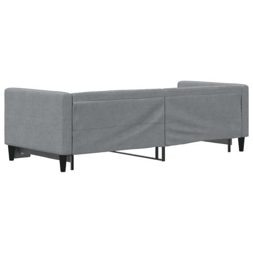 Sofá-cama, Sofá conversível com gavetão 80x200 cm tecido cinzento-claro Sofá-cama, Sofá conversível com gavetão 80x200 cm tecido cinzento-claro