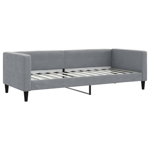 Sofá-cama, Sofá conversível com gavetão 80x200 cm tecido cinzento-claro Sofá-cama, Sofá conversível com gavetão 80x200 cm tecido cinzento-claro