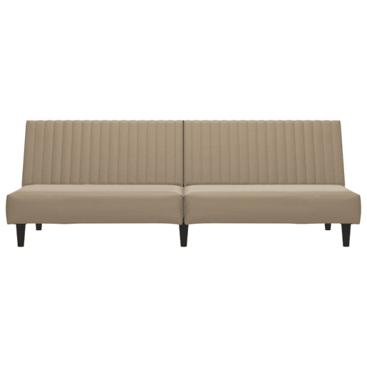 Sofá-cama, Sofá conversível de 2 lugares couro artificial cappuccino Sofá-cama, Sofá conversível de 2 lugares couro artificial cappuccino
