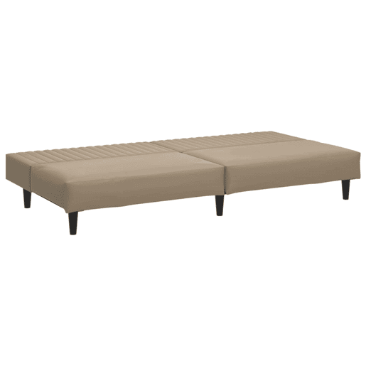 Sofá-cama, Sofá conversível de 2 lugares couro artificial cappuccino Sofá-cama, Sofá conversível de 2 lugares couro artificial cappuccino
