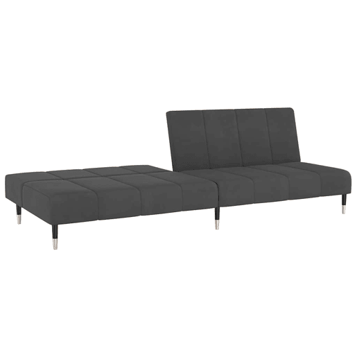 Sofá-cama, Sofá conversível de 2 lugares veludo cinzento-escuro