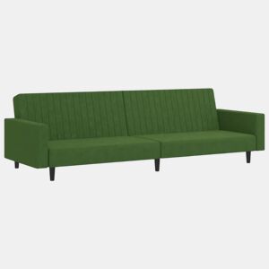 Sofá-cama, Sofá conversível de 2 lugares veludo verde-escuro