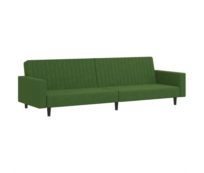 Sofá cama - sofá convertible de 2 plazas terciopelo verde oscuro