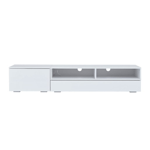 Conjunto de móveis para TV 175x39x34 cm - Conjunto completo com LED, Hochglanz, para TVs de até 80, Branco