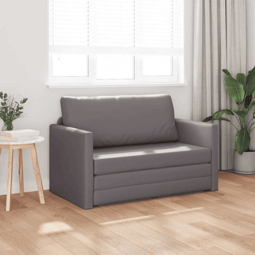 Sofá-cama, Sofá conversível Cinzeto 124 x 71 x 78 cm Veludo