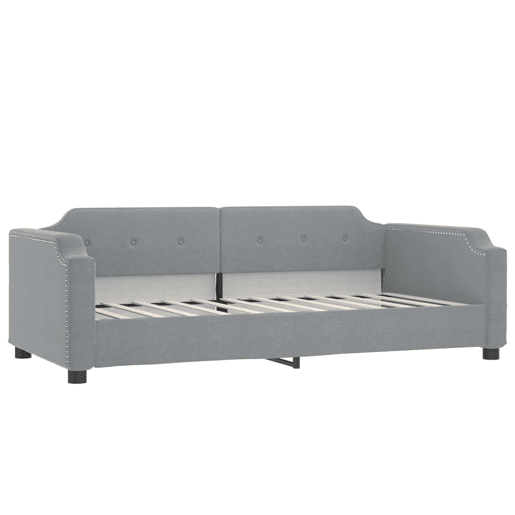 Sofá-cama, Sofá conversível com gavetão 90x200 cm tecido cinzento-claro Sofá-cama, Sofá conversível com gavetão 90x200 cm tecido cinzento-claro