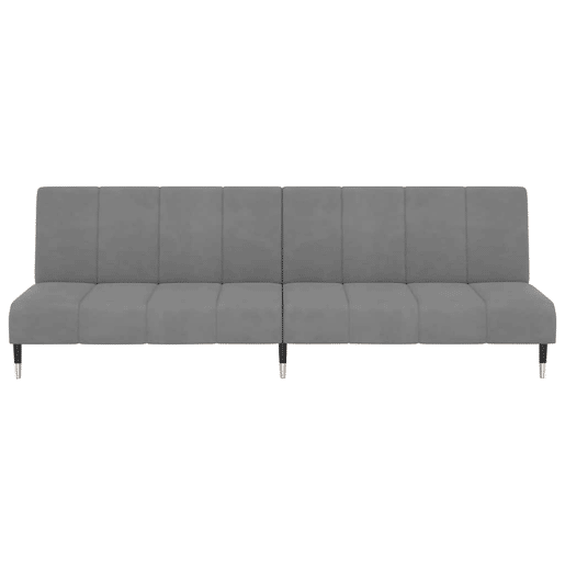 Sofá-cama, Sofá conversível de 2 lugares veludo cinzento-claro