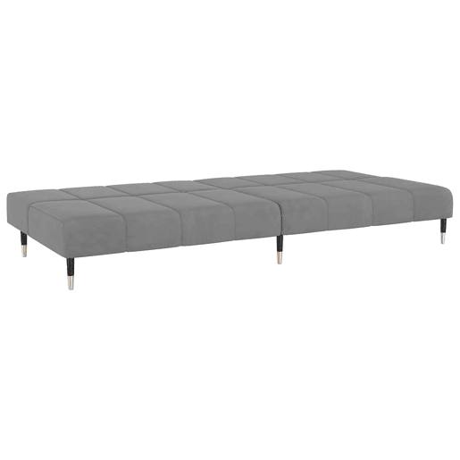 Sofá-cama, Sofá conversível de 2 lugares veludo cinzento-claro