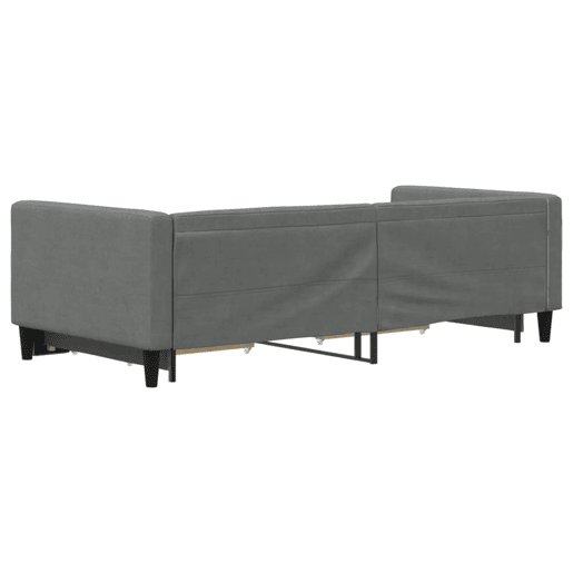 Sofá-cama, Sofá conversível c gavetão e gavetas 90x190 cm tecido cinzento-escuro Sofá-cama, Sofá conversível c gavetão e gavetas 90x190 cm tecido cinzento-escuro