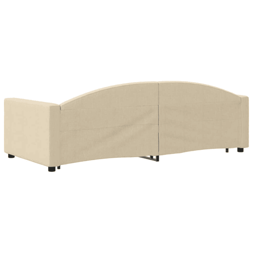 Sofá-cama, Sofá conversível com gavetão 90x200 cm tecido cor creme