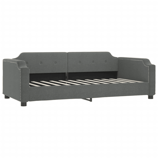 Sofá-cama, Sofá conversível c gavetão e gavetas 90x200 cm tecido cinzento-escuro