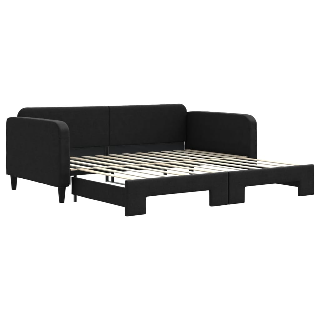 sofa cama - sofa convertible nido tela negro 100x200 cm