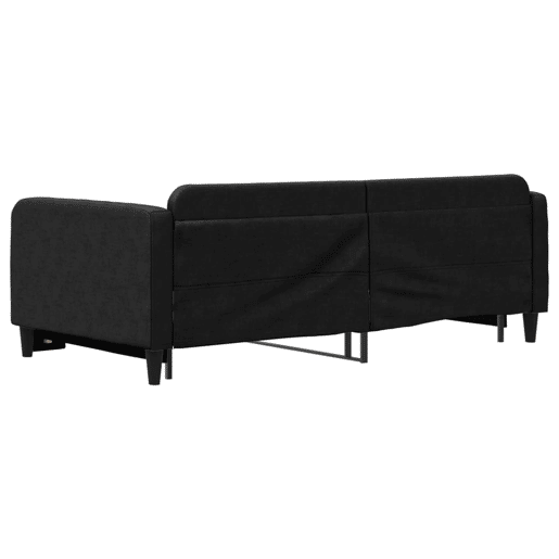Sofá-cama, Sofá conversível com gavetão 100x200 cm tecido preto